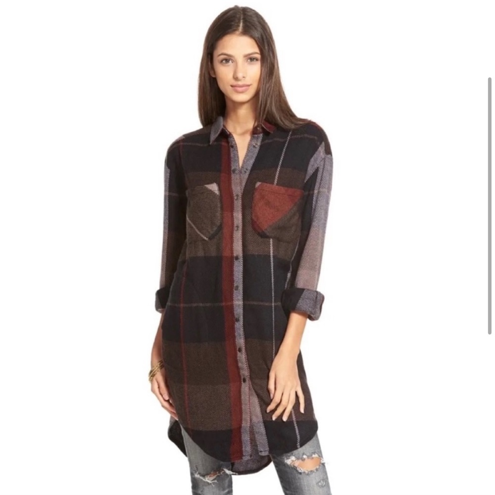 Free People Street Talk Flannel Shacket